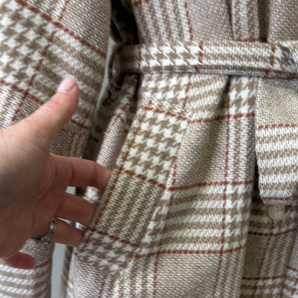 ✨ En Saison Plaid Belted Coat – Size Medium – Fully Lined & Classy - Picture 9 of 11
